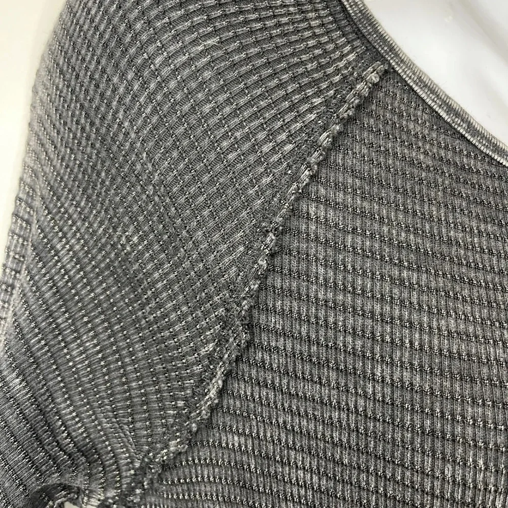 Able Dress M Gray Aztec Waffleknit Long Sleeve Stretch - Picture 10 of 10